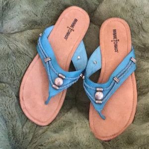 Turquoise color sandals from Minnetonka, size 9